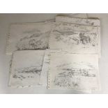 A folio of artist's sketches