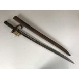 A French bayonet in scabbard