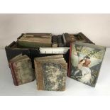 Three boxes of twentieth century and earlier books including leather bound volumes The History Of