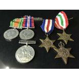 Six WW II medals including Italy star,