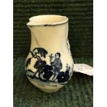 An eighteenth century English porcelain cream jug,