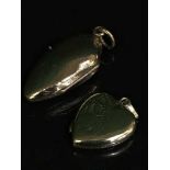 Two 9ct gold front and back lockets
