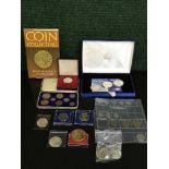 A collection of mostly 20th century coins to include; pennies, sixpence pieces, American dollars,