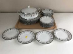 Three trays of Noritake Clarice tea and dinner ware