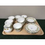 A tray of Duchess Green sleeves tea china