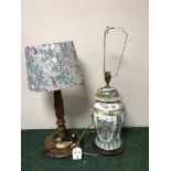 An oriental style table lamp,