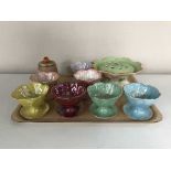 A tray of seven assorted Beswick and Maling grapefruit dishes,