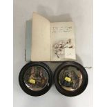 An early 20th century album of sketches and poems and two framed prattware pot lids