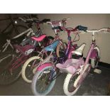 Three girls bikes