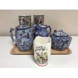 A tray of three pieces of Ringtons chintz ware,