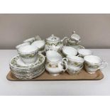 A tray of thirty nine pieces of Duchess Greensleaves tea china