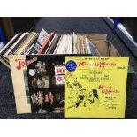 A box of LP records - classical,