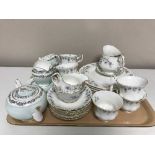 A tray of Paragon china tea for two and Royal Albert and Duchess part tea sets