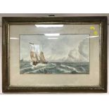 Bernard Benedict Hemy (1845 - 1913) : Fishing boats in choppy waters, watercolour, 36.
