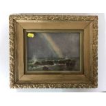 A late 19th century gilt framed oil on panel,