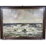 John Falconer Slater (1857 - 1937) : Seascape, oil on canvas, 101 cm x 70 cm, signed, framed.