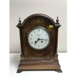 A Victorian inlaid mahogany eight day bracket clock by S.