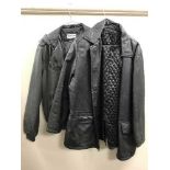 A part rail of gent's jackets, leather trousers,