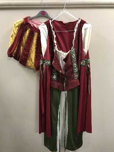 A full rail of pantomime outfits,