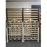 Two x 3' metal bed frames