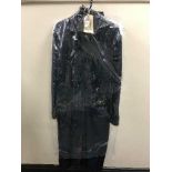 A Barbour Breathables blue rain coat, size small,