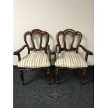 A pair of Victorian style armchairs