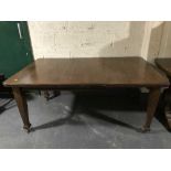 A late Victorian wind out table fitted two leaves