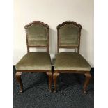 A set of four antique mahogany chairs