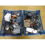 Two crates containing a quantity assorted lady's and gents wristwatches