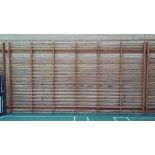 Six gymnasium wooden ladder wall systems