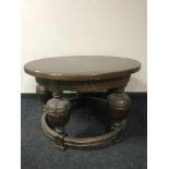 An early 20th century oak coffee table