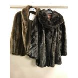 A full rail of vintage coats,