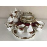 Thirty-eight pieces of Royal Albert Old Country Roses tea china,