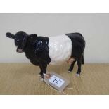 A Beswick figure - Belted Galloway Cow, model 4113A, gloss.