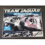 A Team Jaguar Scalextric set,