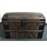 An antique domed topped trunk