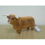 A Beswick figure - Highland Bull, model 2008, gloss.