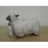 A Beswick figure - Wensleydale Sheep, model 4123, white/black.