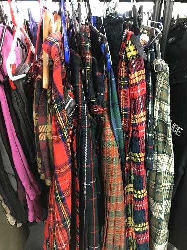 A part rail of tartan kilts and skirts - Image 2 of 2