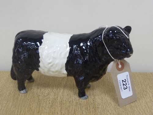 A Beswick figure - Galloway Bull, Belted, model 1746B, gloss.