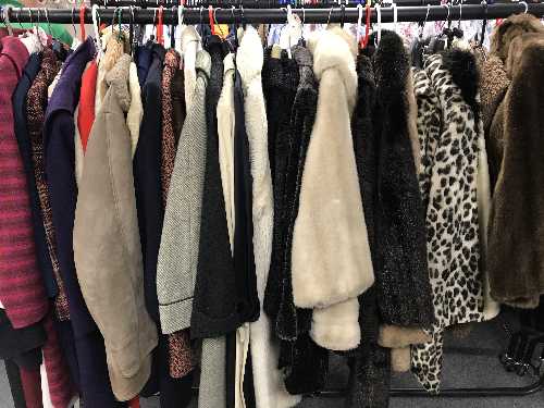 A full rail of vintage coats, - Image 2 of 2