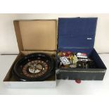 A roulette wheel in box,