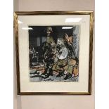 Anton Sulek : Military figures, watercolour, 35 cm x 40 cm, framed.