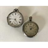 A silver cased pocket watch by Ross & Ross of Berwick upon Tweed and a chrome painted Westclax