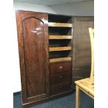 A Victorian mahogany linen press,