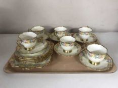 A tray of Royal Albert Crown china tea service