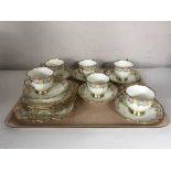 A tray of Royal Albert Crown china tea service