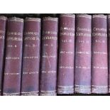 A box of ten volumes of Chamber's Encyclopedia