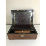 A 19th century maple writing box