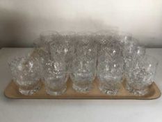 A suite of fifty eight lead crystal glasses